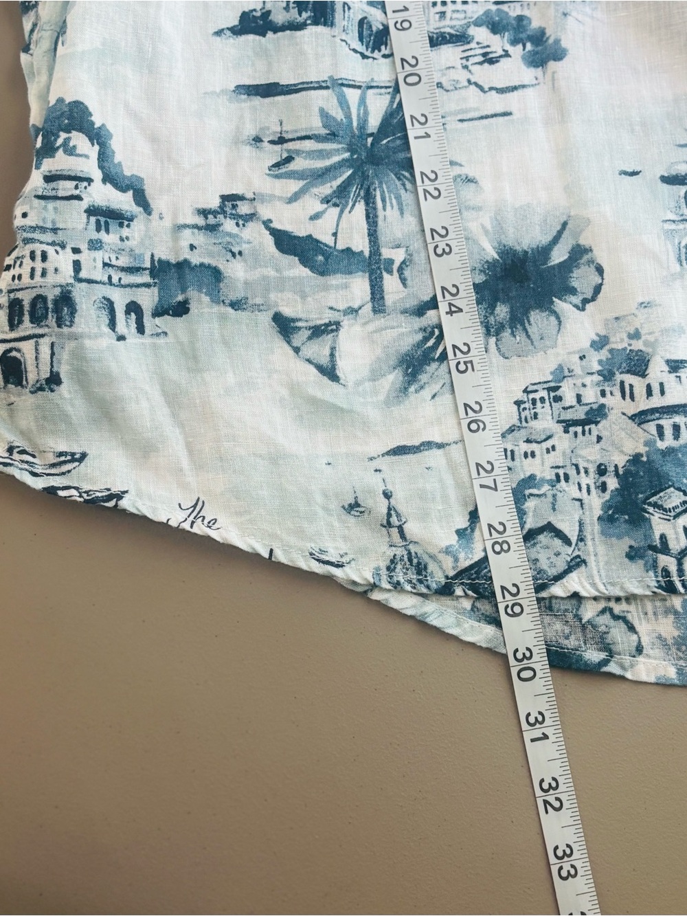 Cynthia Rowley 100% Linen Top Popover Floral Blue White Beachy Coastal 2X
22/24 - Picture 10 of 11